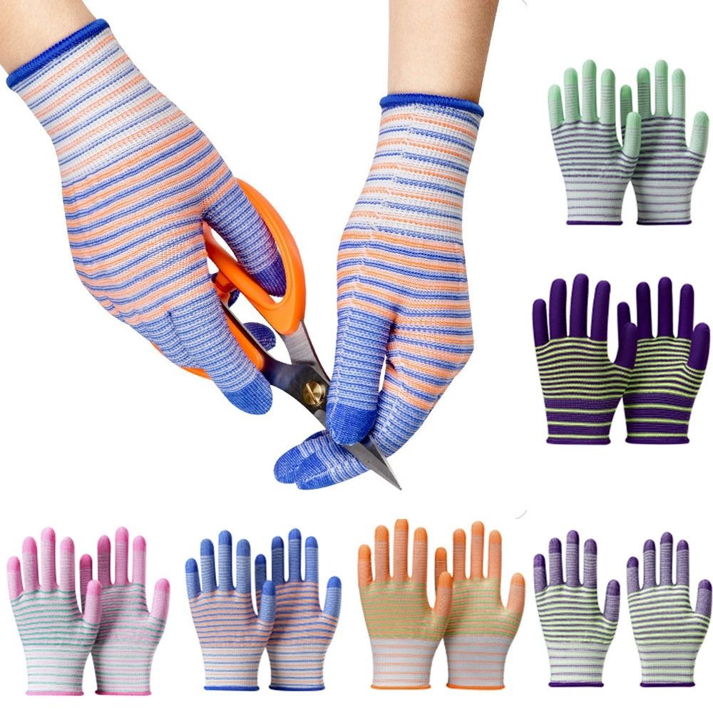 Gardening Tools Gloves - 2/3/5 paar PU-gecoate zebra-print dunne, slijtvaste,