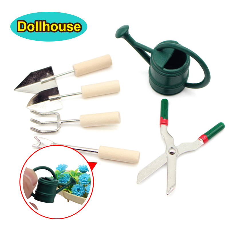 Essential Gardening Tools - 1/12 Poppenhuis Simulatie Gieter Spade Schaar