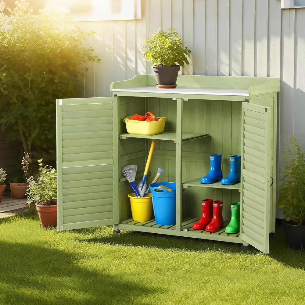 Buitenpotplantenbank met metal - Gardening Tools Toolstation recensie en prijs