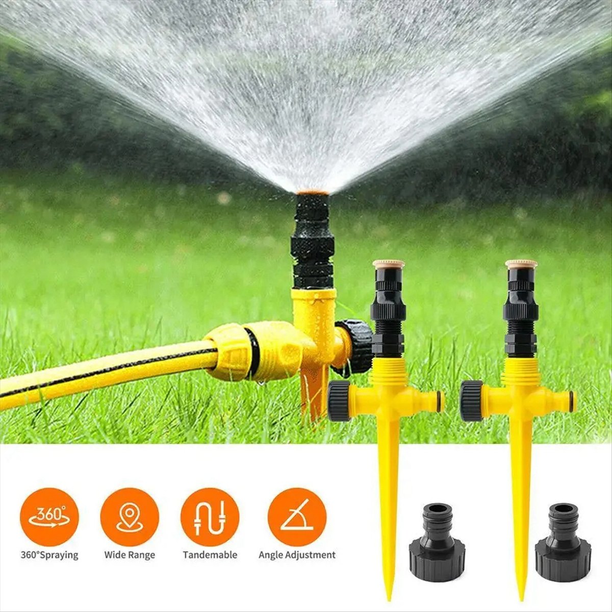 AT16 Tuinsproeier 360 °   Draa - Gardening Tools Yellow recensie en prijs
