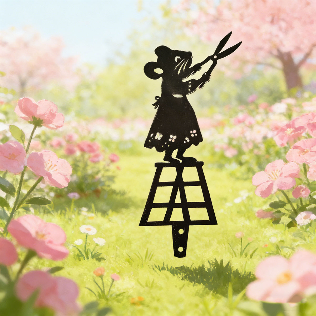 Zwarte silhouetlijn metalen tu - Essential Gardening Tools recensie en prijs