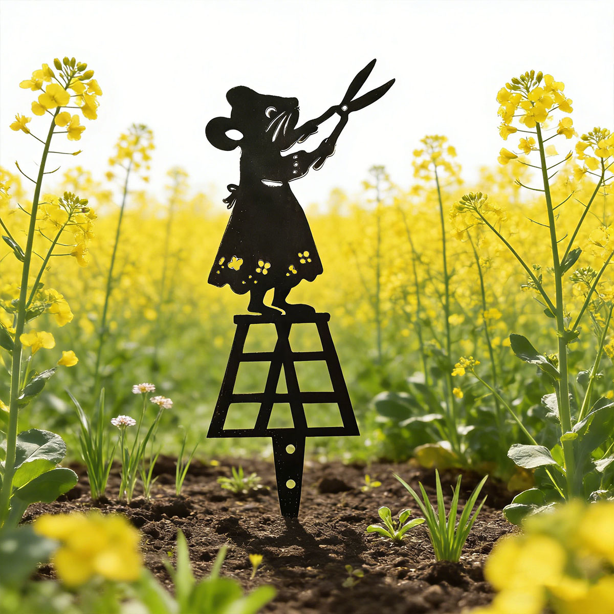 Zwarte silhouetlijn metalen tu - Essential Gardening Tools recensie en prijs